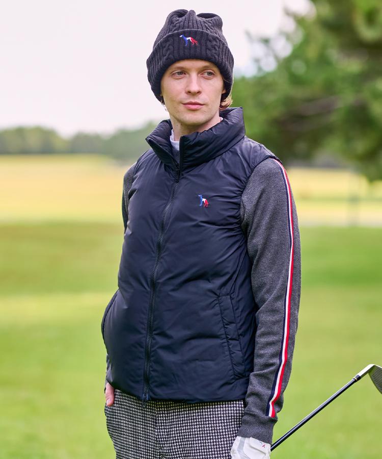 新レーベル ADABAT NAVY】【撥水】ジェットブラックダウンベスト