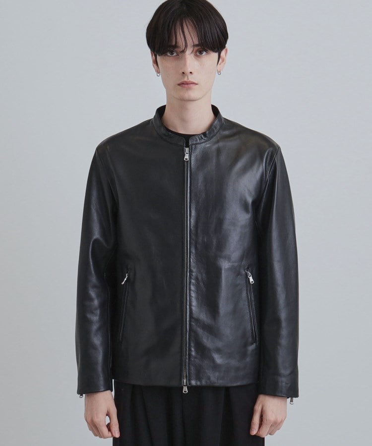 本革】ラムレザーシングルライダース（ライダースジャケット） | tk