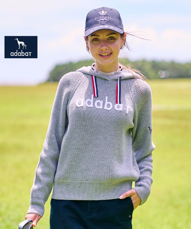 ADABAT NAVY】ニットフーディー（ニット/セーター） | adabat(Ladies