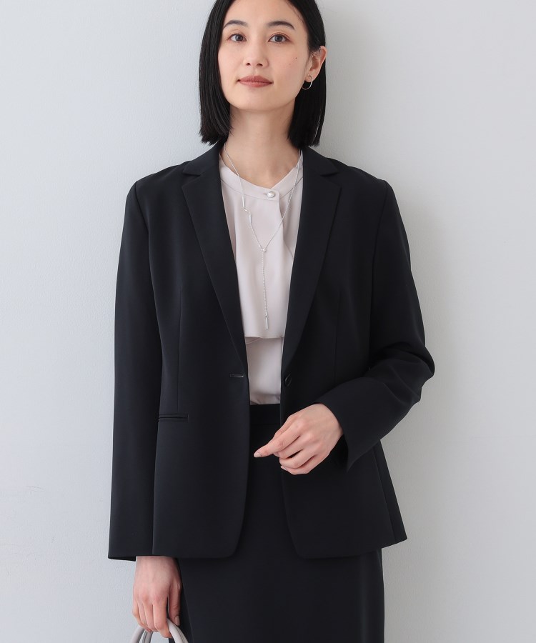 洗える／UVケア／スーツ】ストレッチテーラードカラージャケット