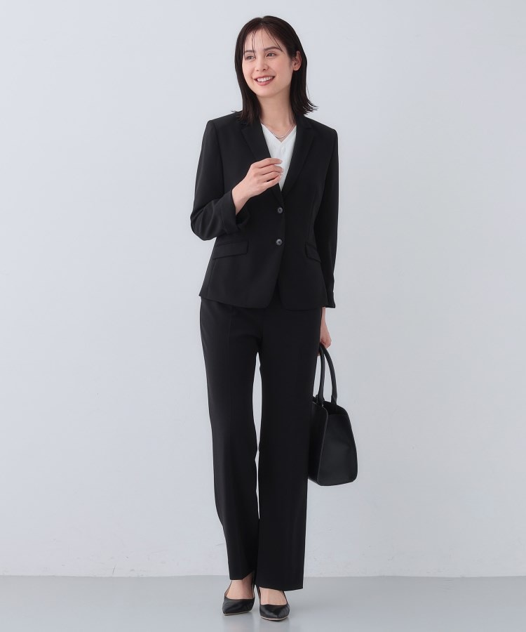 洗える／リクルートスーツ】ストレッチストレートラインパンツ（パンツ