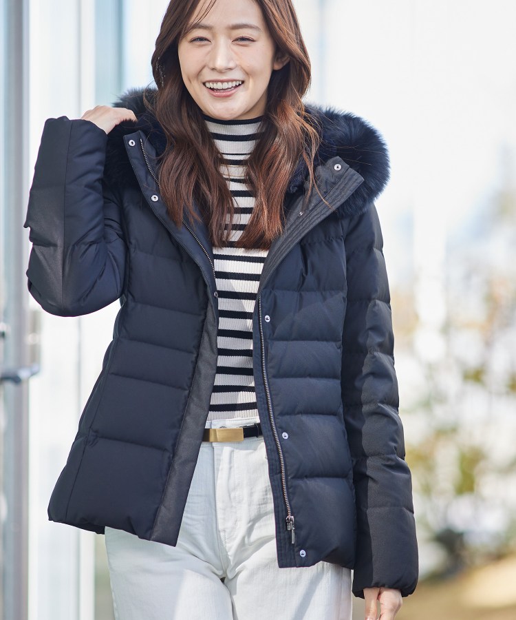 名品／撥水／抗菌防臭】ショート丈リサイクルダウンコート（ダウン