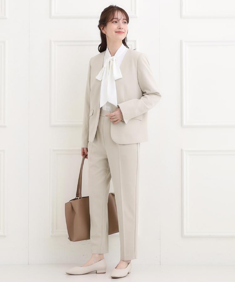 洗濯機可/セットアップ可/S-3L】きちんと楽に。カットジョーゼットノー