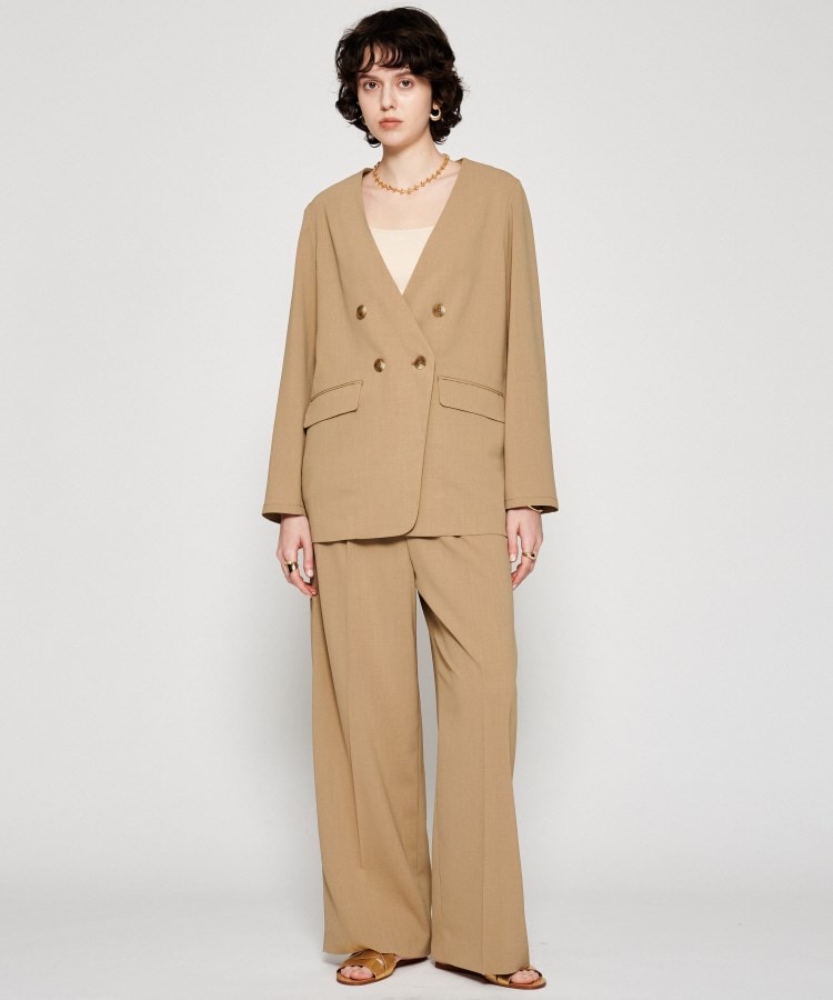 セットアップ／マシンウォッシュ】イージーワイドパンツ（フルレングス