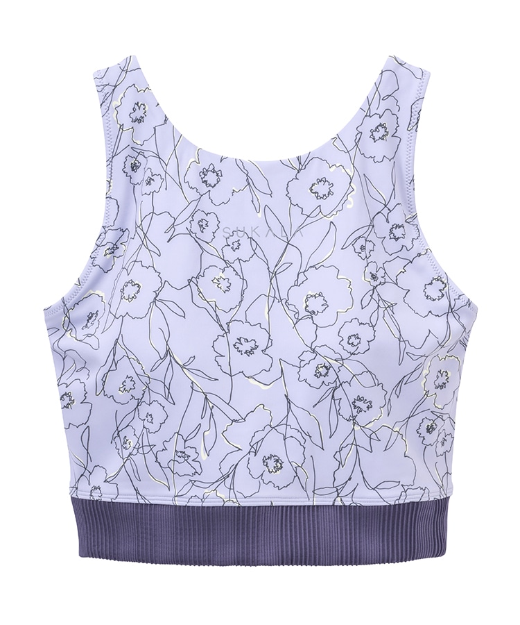 SUKALA】 ドローイングフラワーショートタンクトップ アイボリー ヨガ