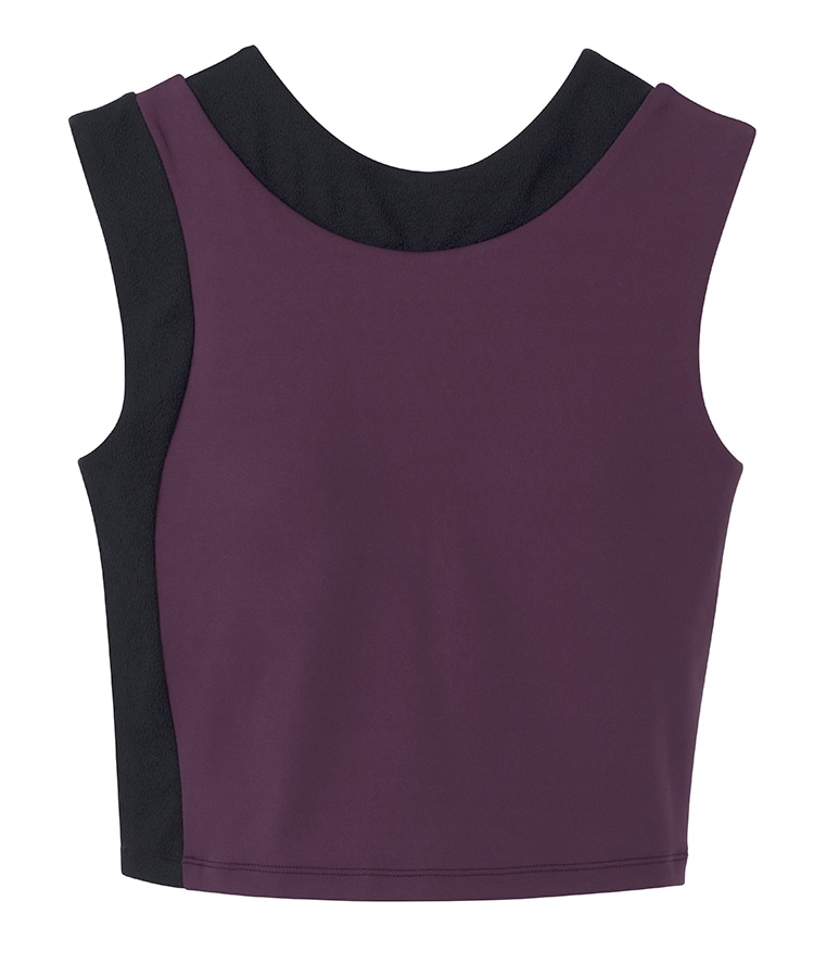 SUKALA】バイカラーショートタンクトップ(XS・S・M・Lサイズ ネイビー