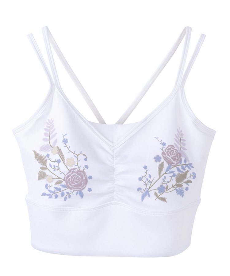 SUKALA】フラワーブーケブラトップ(Mサイズ ブラック・オフホワイト