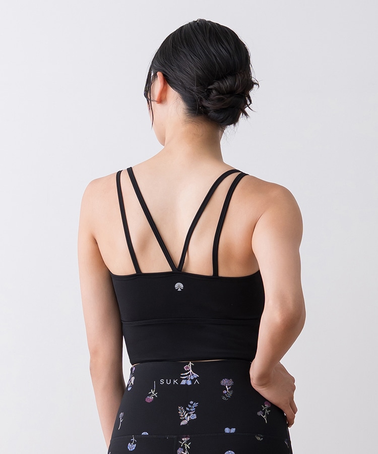 SUKALA】フラワーブーケブラトップ(Mサイズ ブラック・オフホワイト