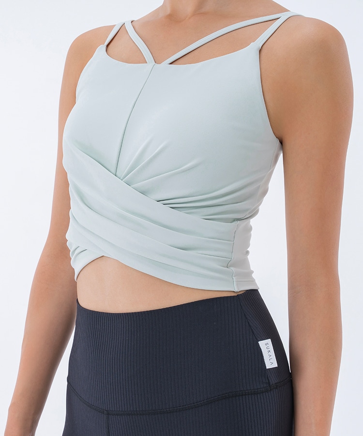 SUKALA】ショートクロスキャミソール＆レギンスセットアップ