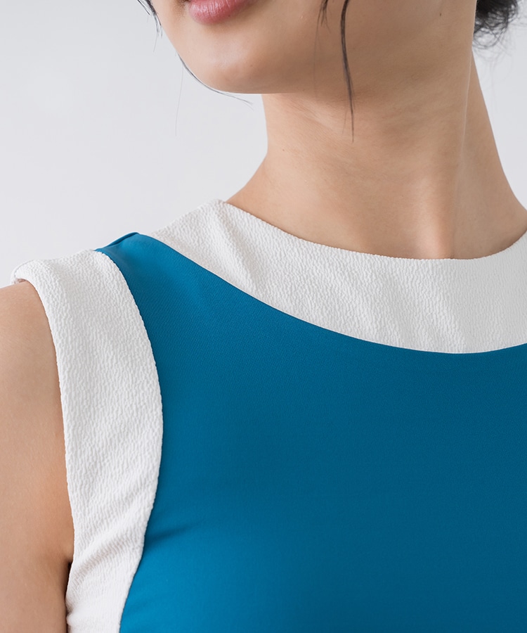 SUKALA】バイカラーショートタンクトップ(XS・S・M・Lサイズ ネイビー