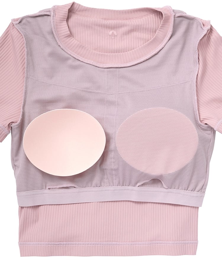 SUKALA】カップ付きバックベントTee(M・Lサイズ アイボリー・コーラル