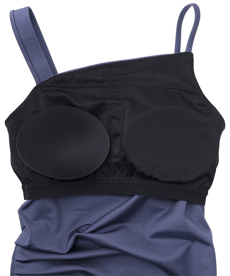 SUKALA】シャインストレッチアシンメトリーチュニック(XS・S・M・L