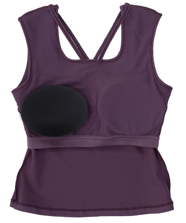 SUKALA】クロスデザインショートタンクトップ(XSサイズ ワイン