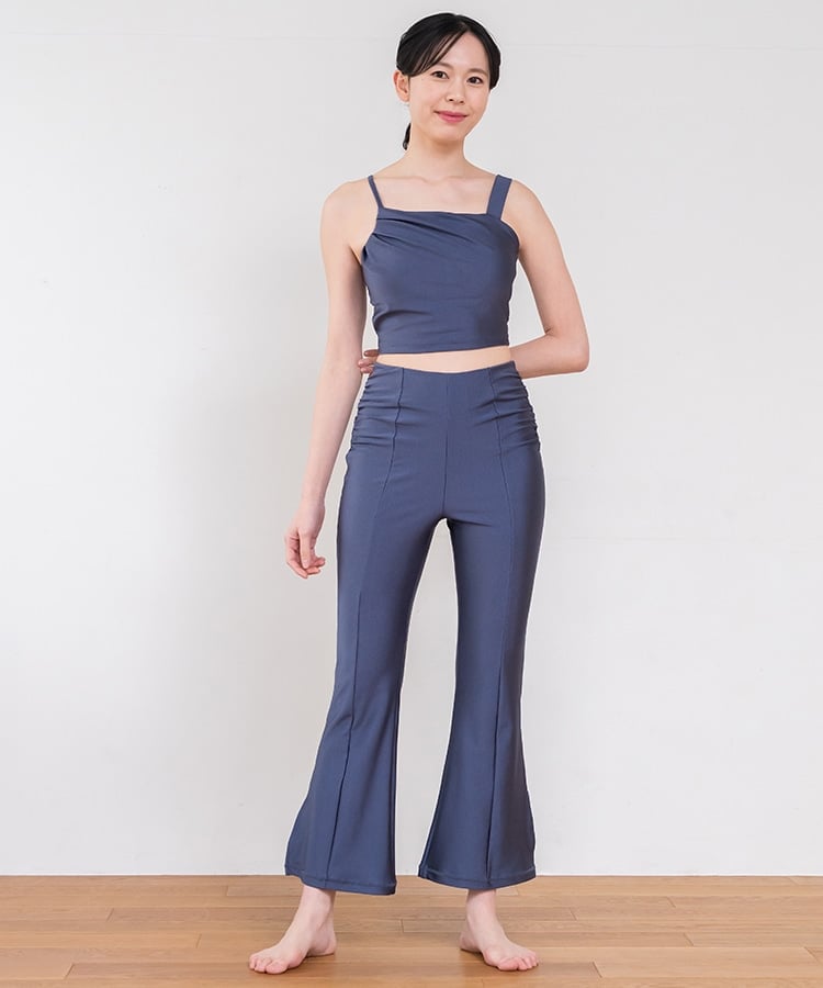 SUKALA】シャインストレッチフィットパンツ(Mサイズ ブラック