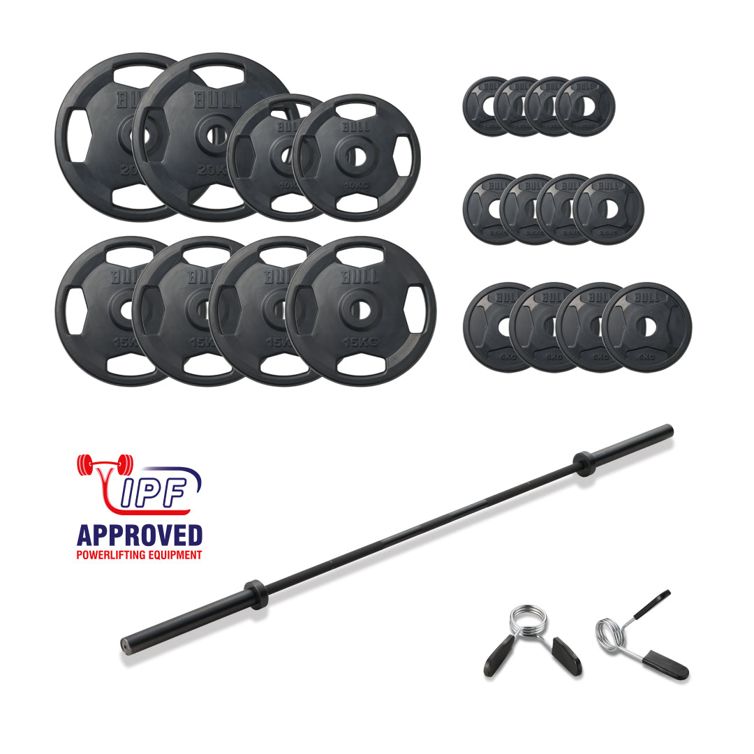 Tt 専用BULL ラバーオリンピック プレートセット 計107.5Kg Rubber