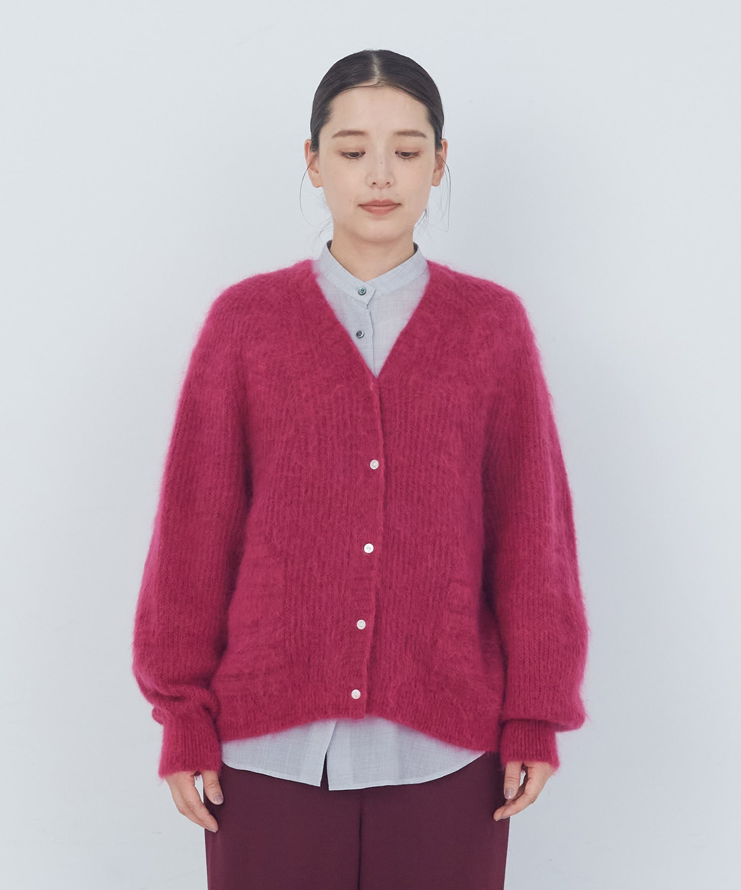 モヘヤラム起毛片畦カーディガン｜BIGI online store - ビギ