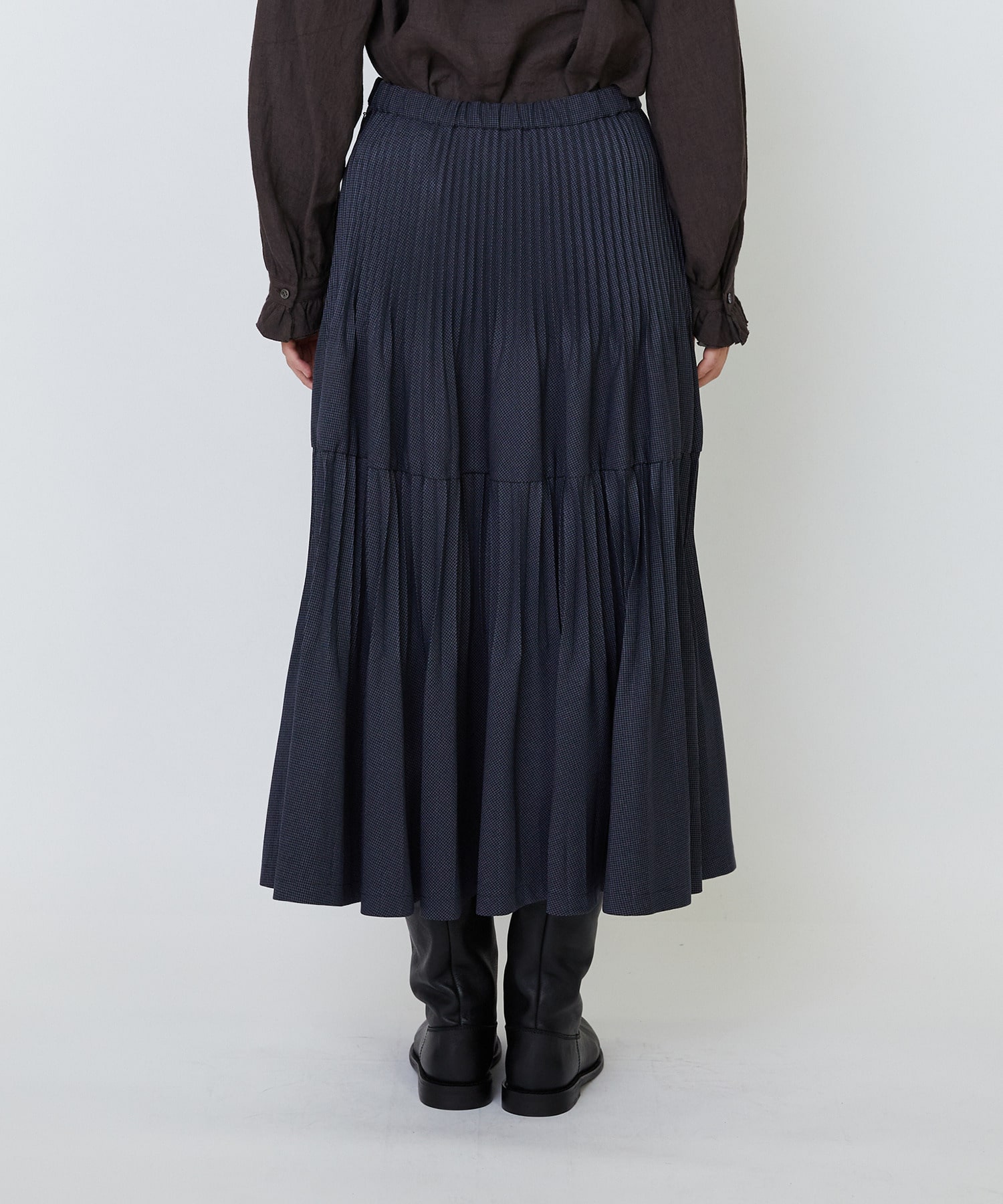 エステルガンクラブチェックティアードプリーツスカート｜BIGI online
