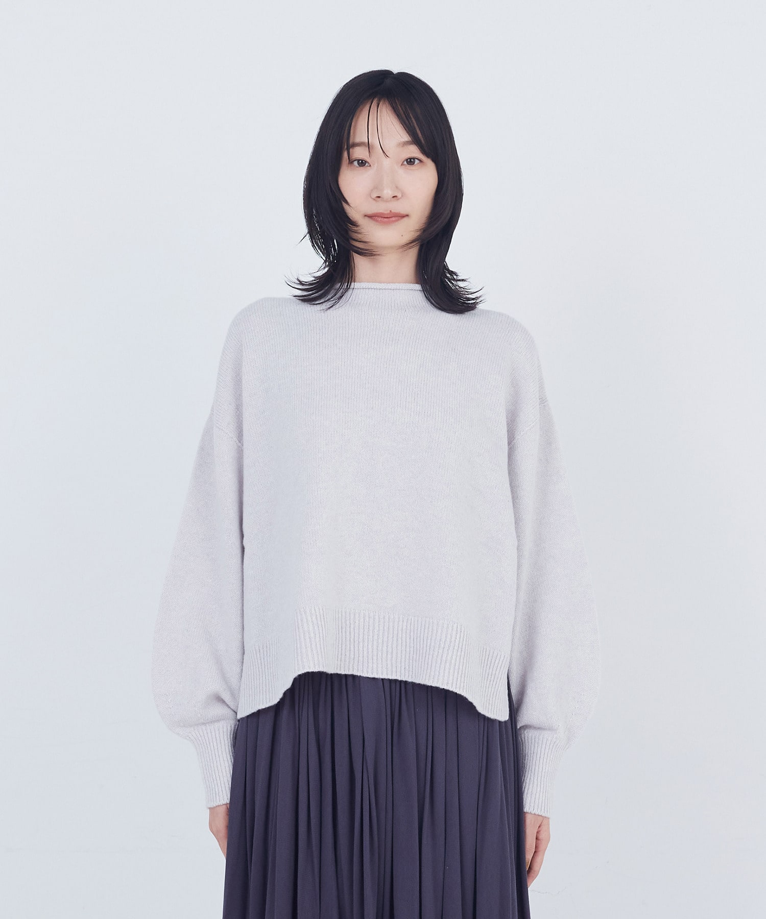 ロールカラーパフスリーブニット｜BIGI online store - ビギ