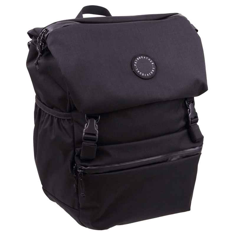 FAIRWEATHER* flaptop pannier (black) - BLUE LUG ONLINE STORE