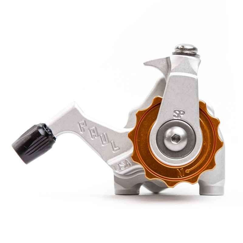 PAUL* klamper flat mount disc calliper (silver/orange) - BLUE LUG