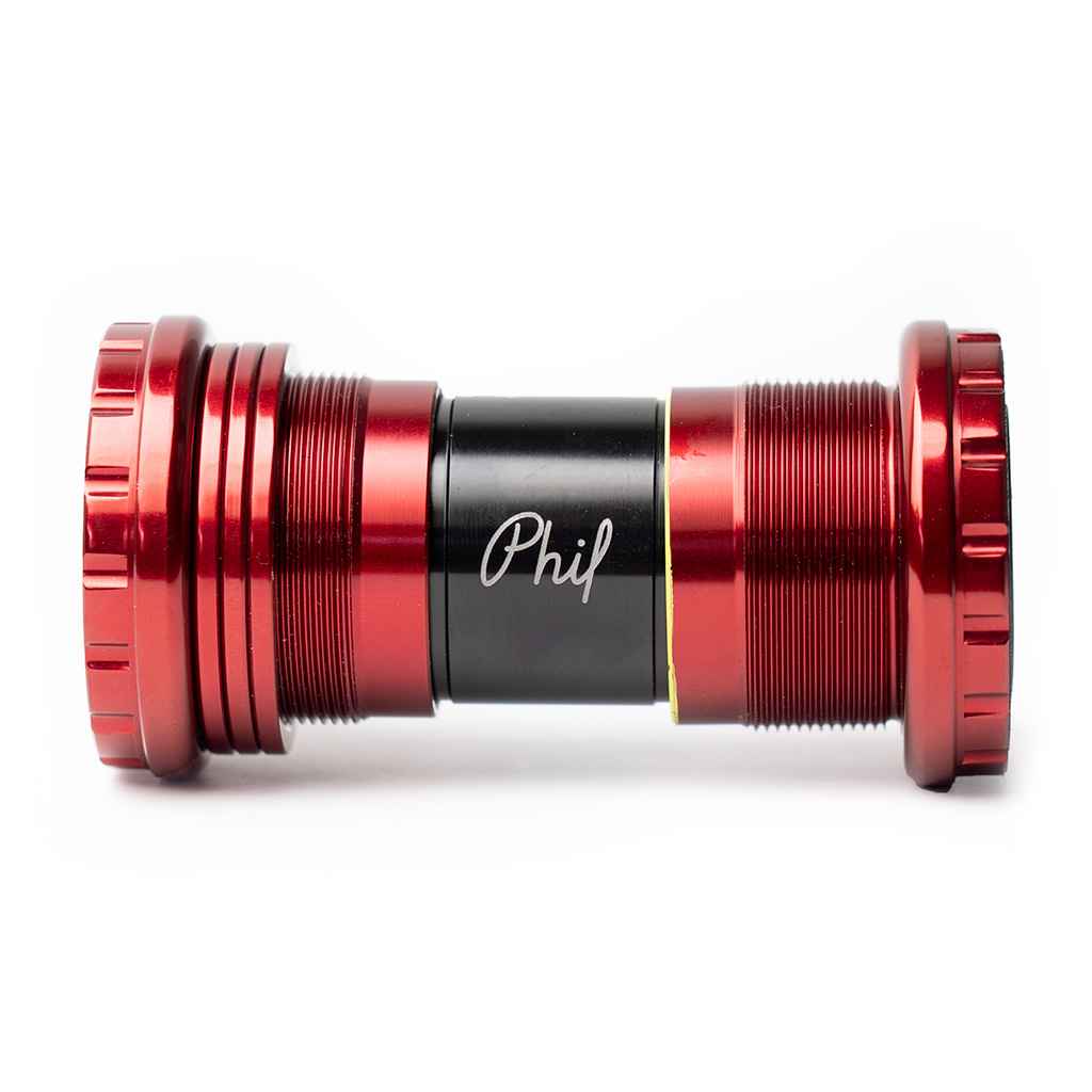 PHILWOOD* outboard bottom bracket (aluminum/red) - BLUE LUG ONLINE