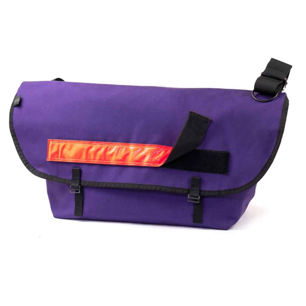BLUE LUG* the messenger bag (purple/orange reflector) - BLUE LUG