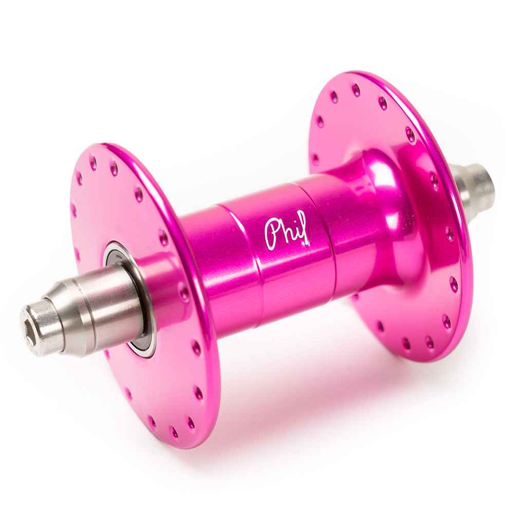 PHILWOOD* high flange track hub front (pink) - BLUE LUG ONLINE STORE