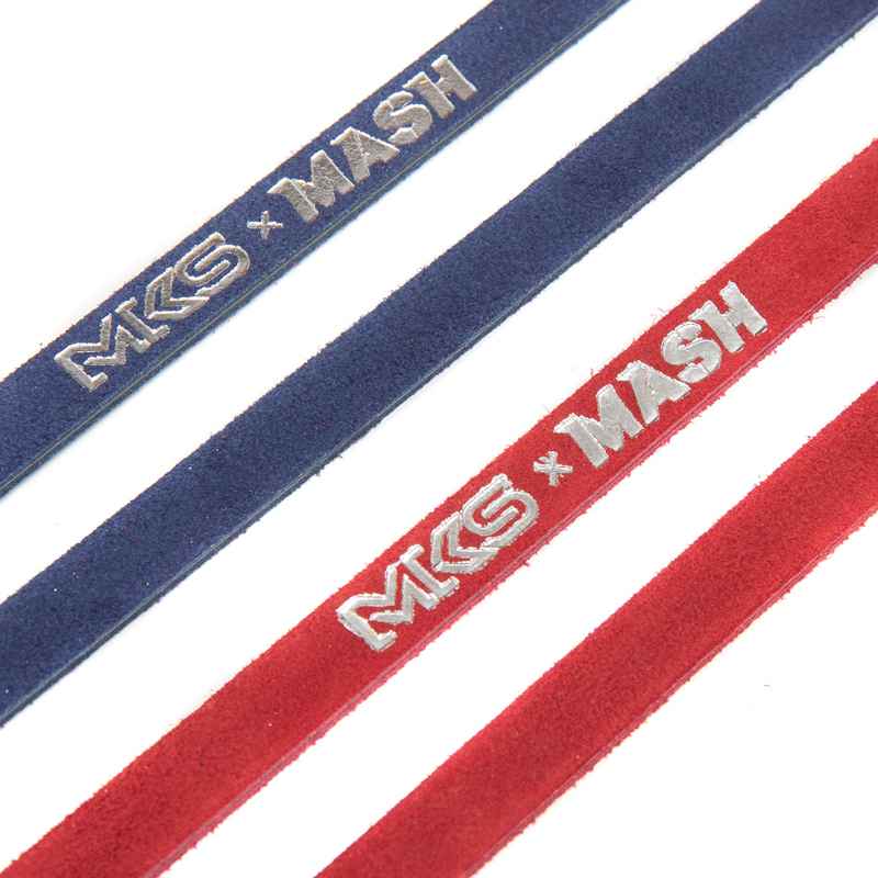 MASH* MKS × MASH leather double toe straps (red) - BLUE LUG ONLINE