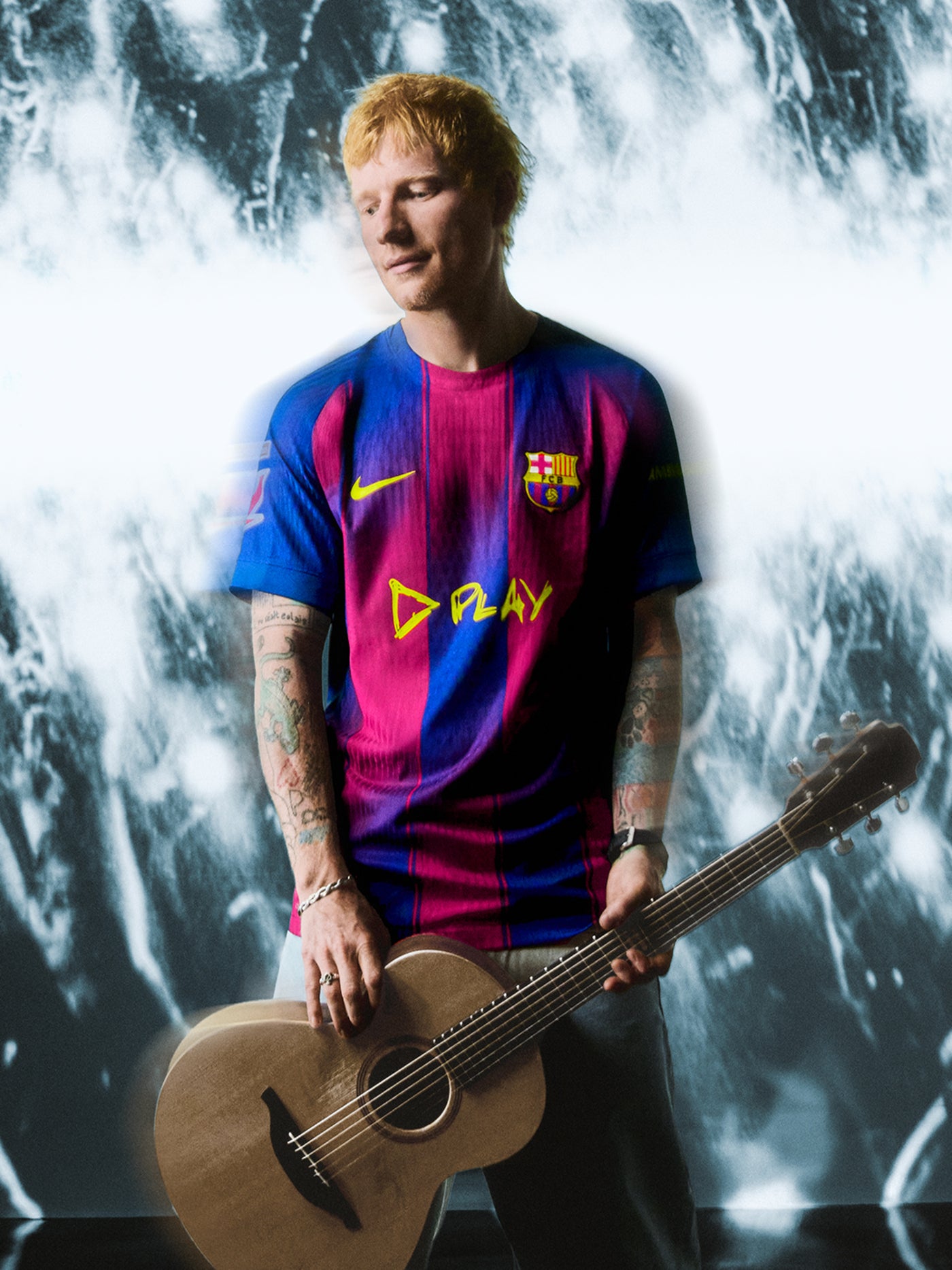 CUSTOM | Limited Edition men's shirt FC Barcelon x Ed Sheeran 25