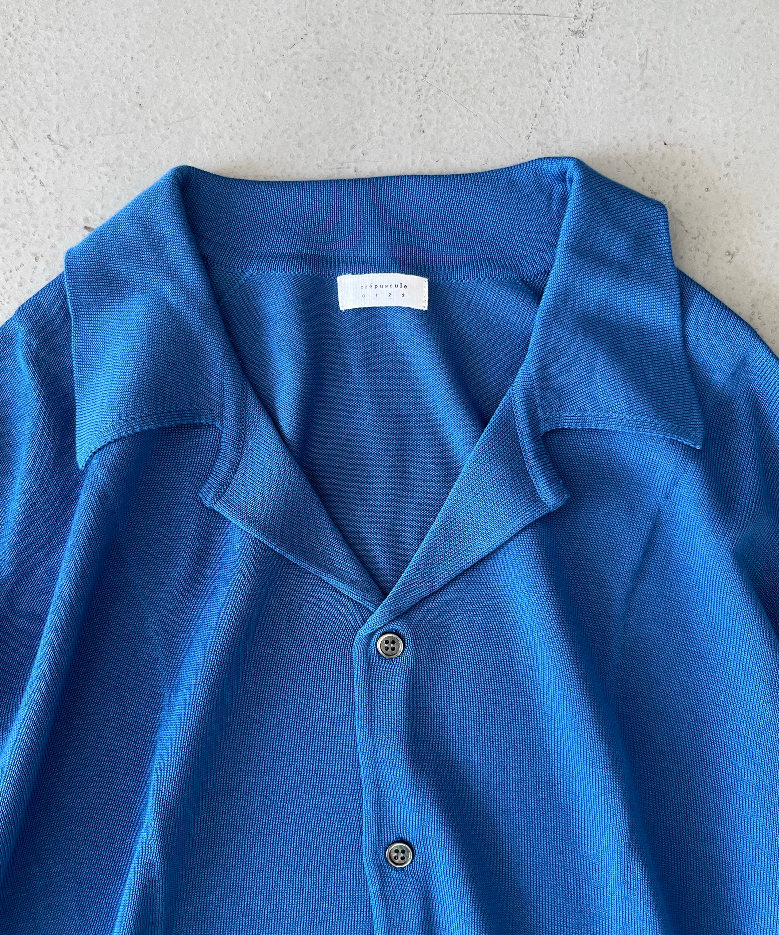 crepuscule【クレプスキュール】【EXCLUSIVE】Open collar knit shirt