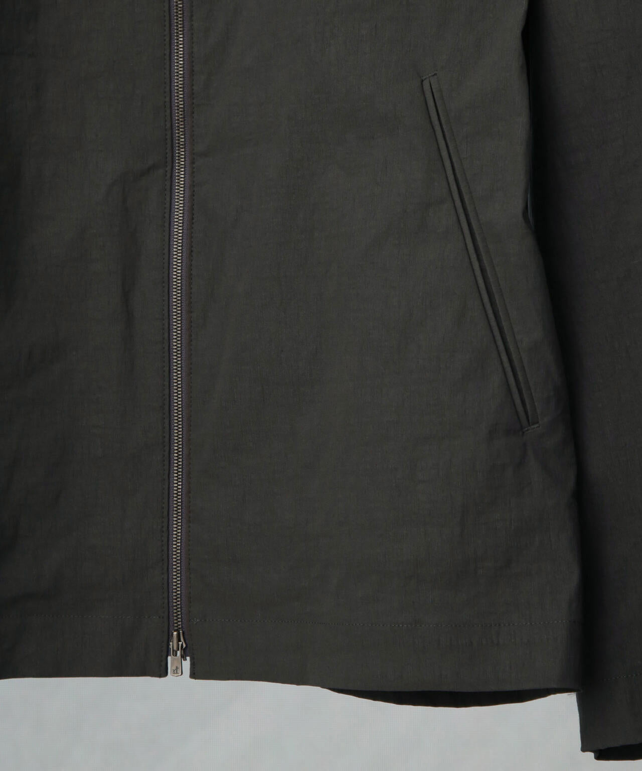 ATON/STRETCH NYLON LINEN ZIP-UP JK