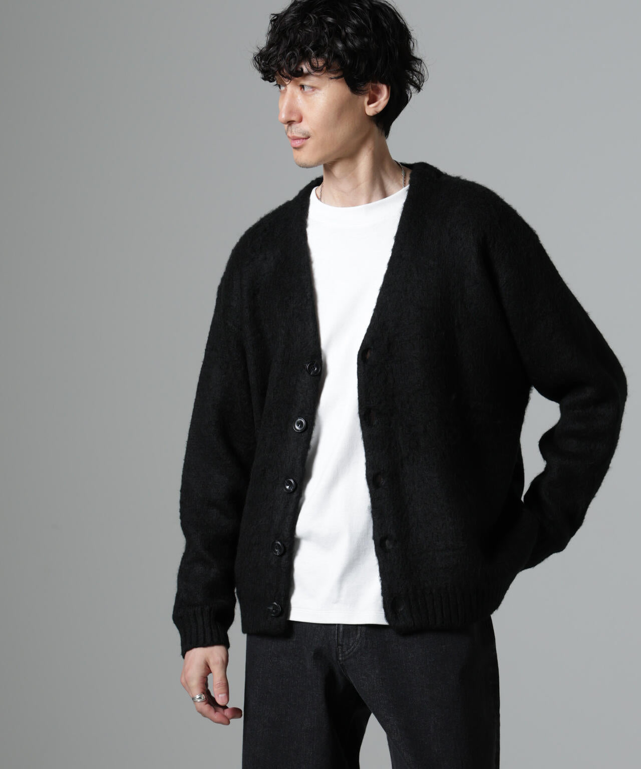モヘヤ ライク ニット カーディガン