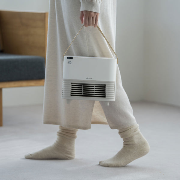 人感センサー付き セラミックファンヒーター ポカCUBE SH-CF251 | シロ