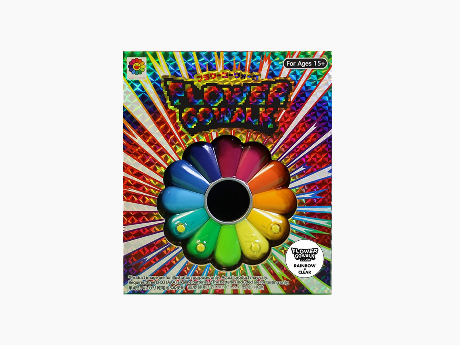 Takashi Murakami - FLOWER GO WALK COLOR / Rainbow x Clear (with