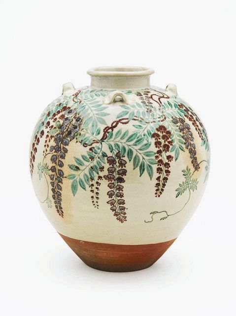 美のありか＞ 国宝「色絵藤花文茶壺」 野々村仁清（MOA美術館蔵