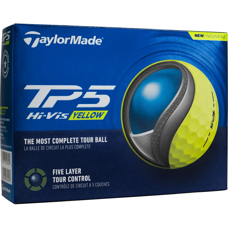 TaylorMade TP5 Yellow Golf Balls - Golfballs.com