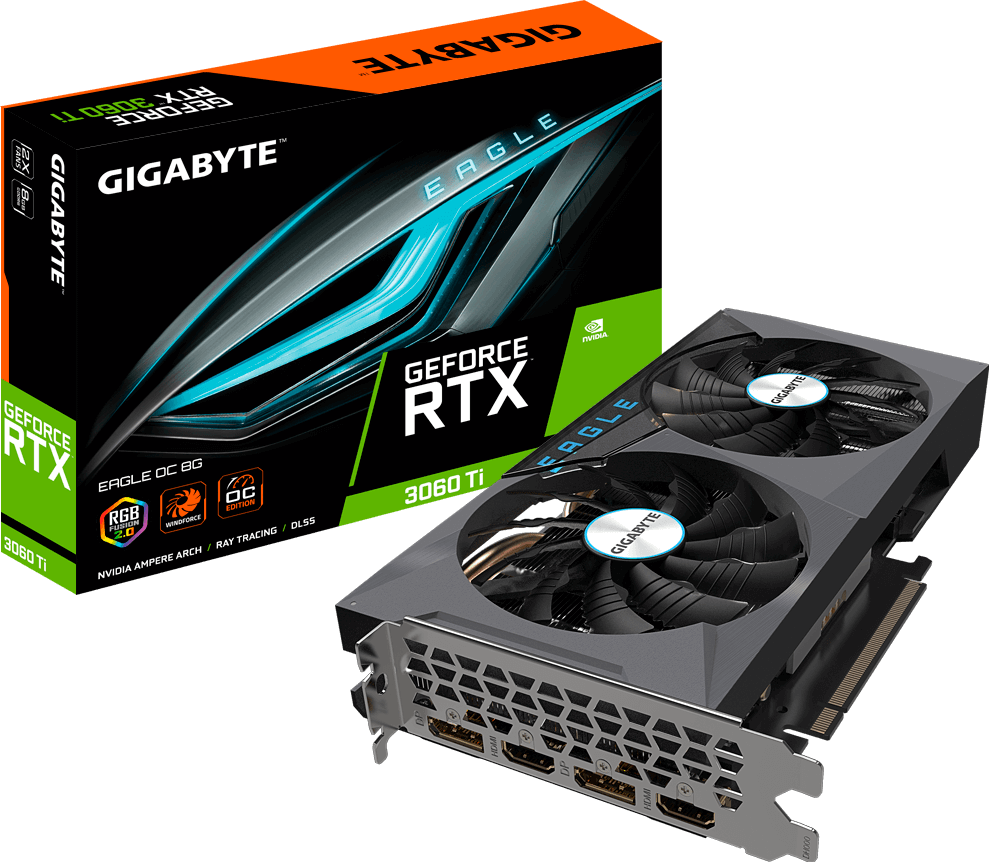 GeForce RTX™ 3060 Ti EAGLE OC 8G (Rev. 2.0) - GIGABYTE Global
