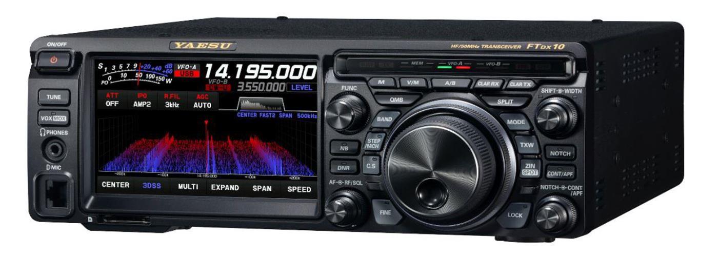 Yaesu FTDX-10 Yaesu FTDX10 Compact HF/50 MHz 100W SDR Transceivers