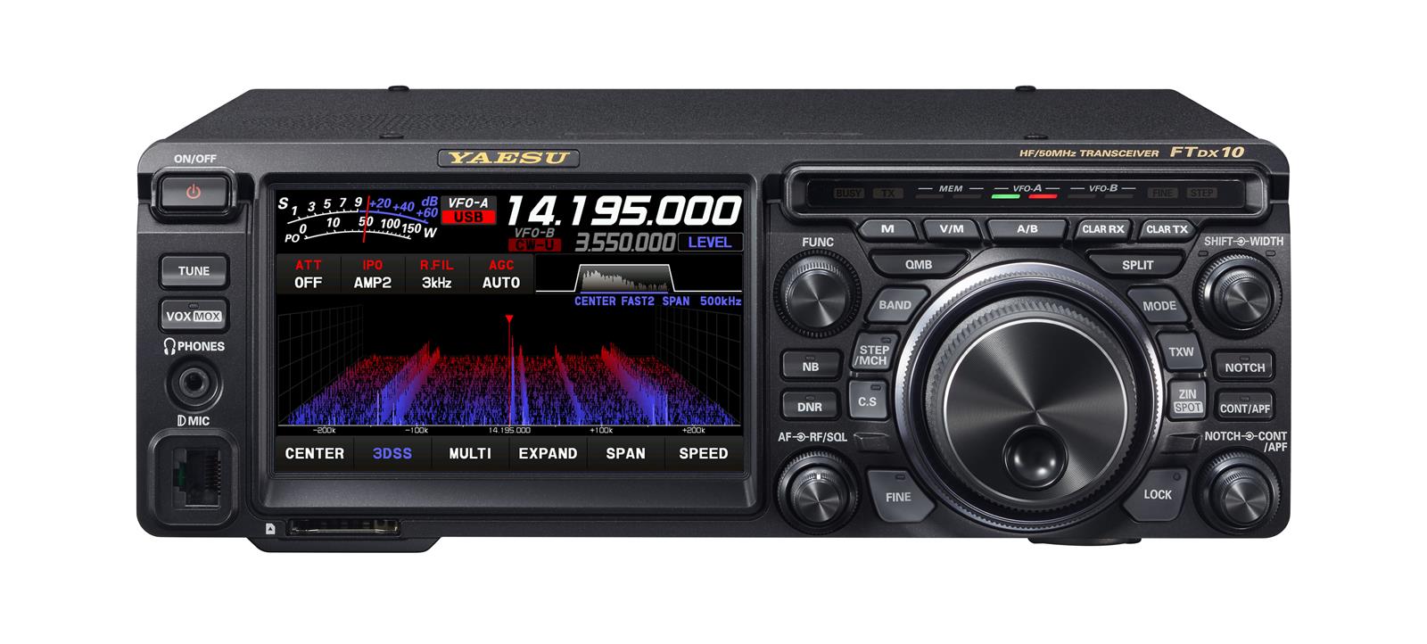 Yaesu FTDX-10 Yaesu FTDX10 Compact HF/50 MHz 100W SDR Transceivers
