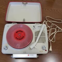 ジャンク】ナショナル ・真空管式ポータブルレコードプレーヤーSF-360