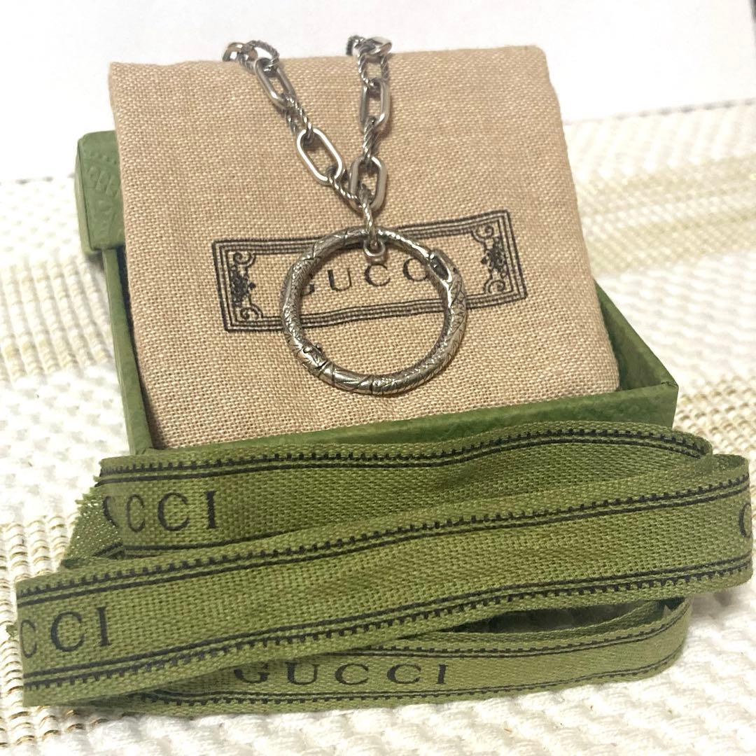 2026年最新gucci GUCCI グッチ ウロボロス 約61cm シルバー ネックレス