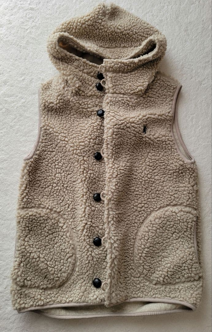 【ジムフレックス】TA BOA VEST/ボアベスト(ベージュ, 14) 楽天市場】ジムフレックス ボアフーデッドベスト シープボア Gymphlex