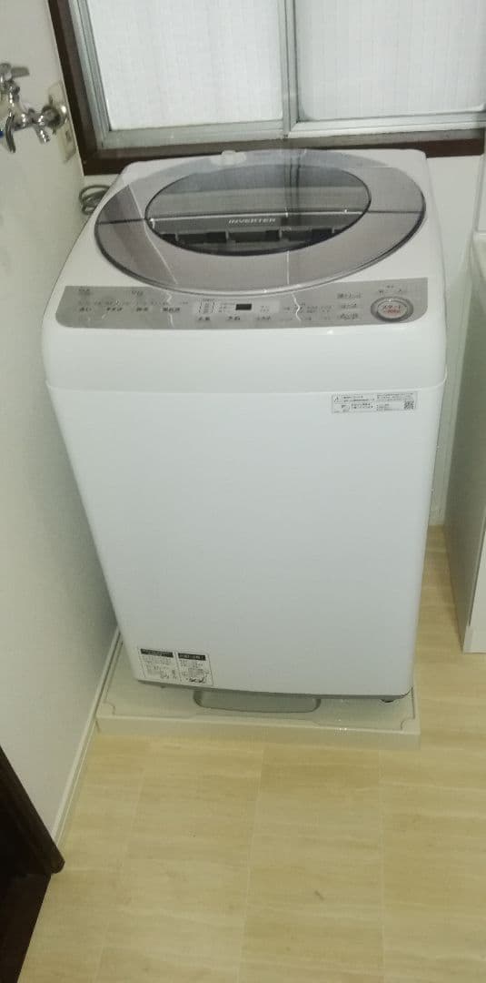 全自動洗濯機 8㎏  ES-GV8C Amazon.co.jp: SHARP 8.0kg 全自動洗濯機 ES-GV8C-S シルバー 低騒音
