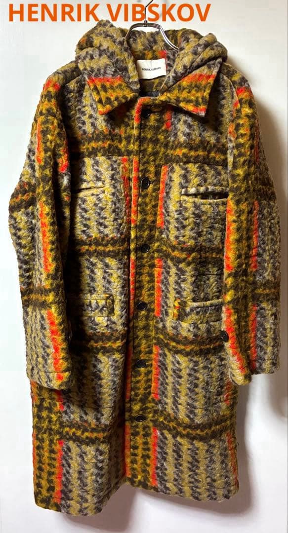 HENRIK VIBSKOV チェック柄コート - メルカリ