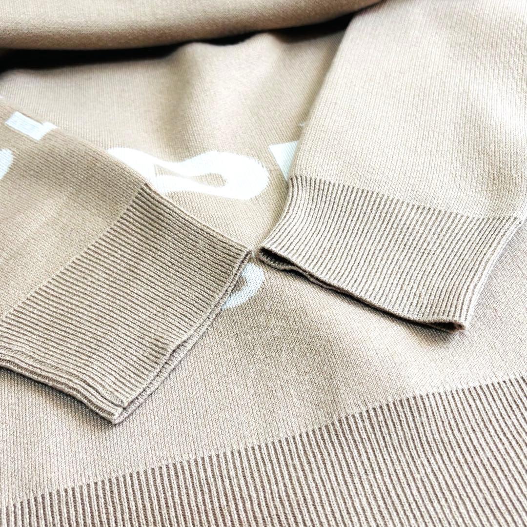 JUN&ROPE ロゴジャガードニット L ベージュ - メルカリ