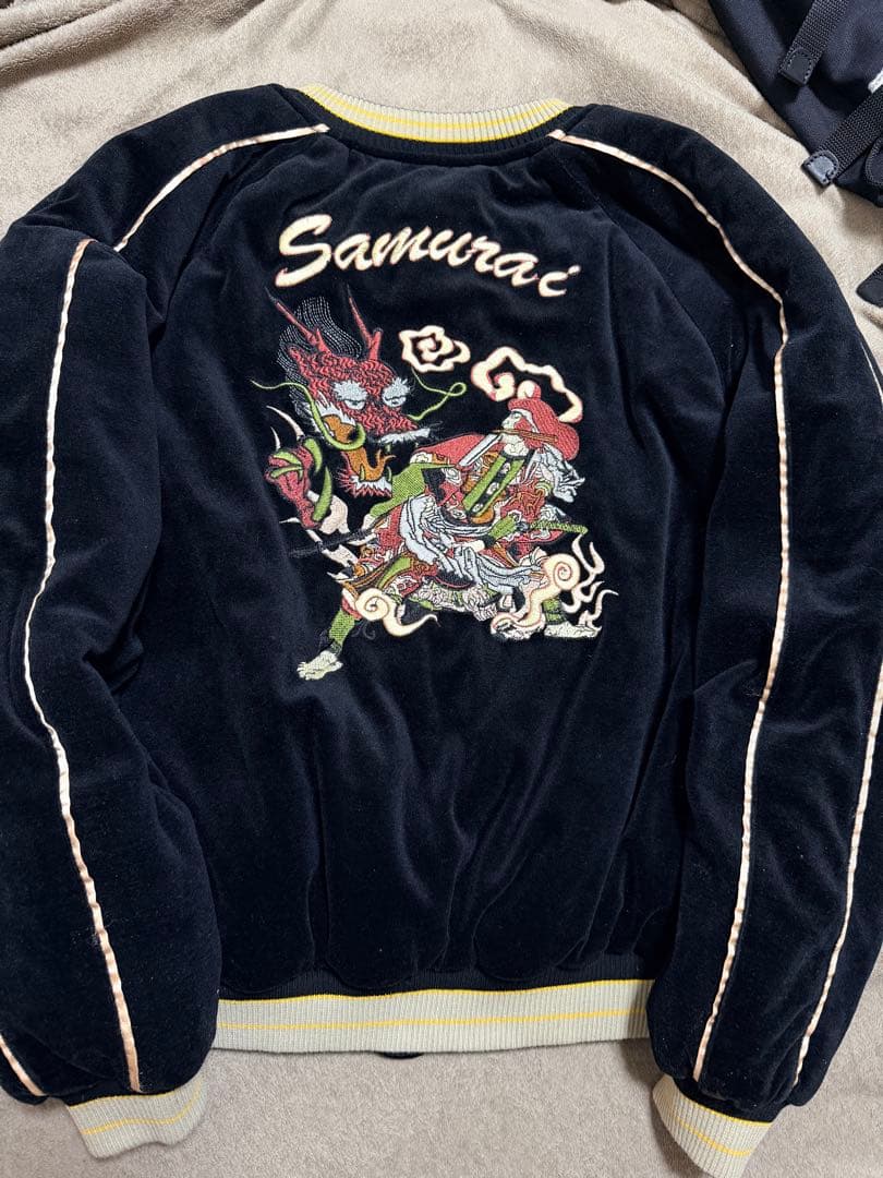 美品 サムライ 別珍 DRAGON 虎 日本限定 スカジャン vintage テーラー東洋 スーベニアジャケット スカジャン 別珍 2トーン ドラゴン