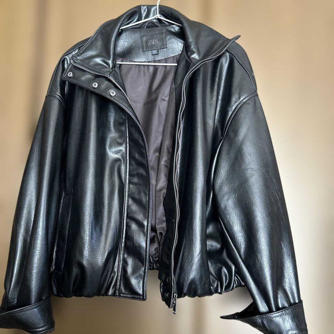 ZARA フェイクレザージャケット S 今期 - メルカリ