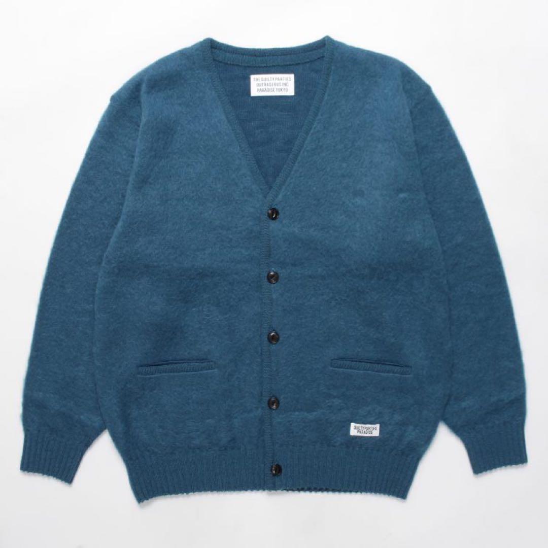 値下げWACKO MARIA（ワコマリア） MOHAIR CARDIGAN WACKO MARIA / LOGO MOHAIR KNIT JACQUARD CARDIGAN 23FW-WMK-KN17
