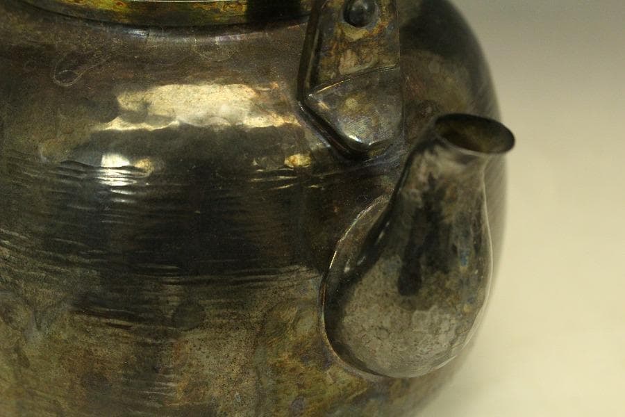 茶道具 昭和レトロ 秀峰堂 いぶし銀 急須 薬缶 湯沸し 890 - メルカリ