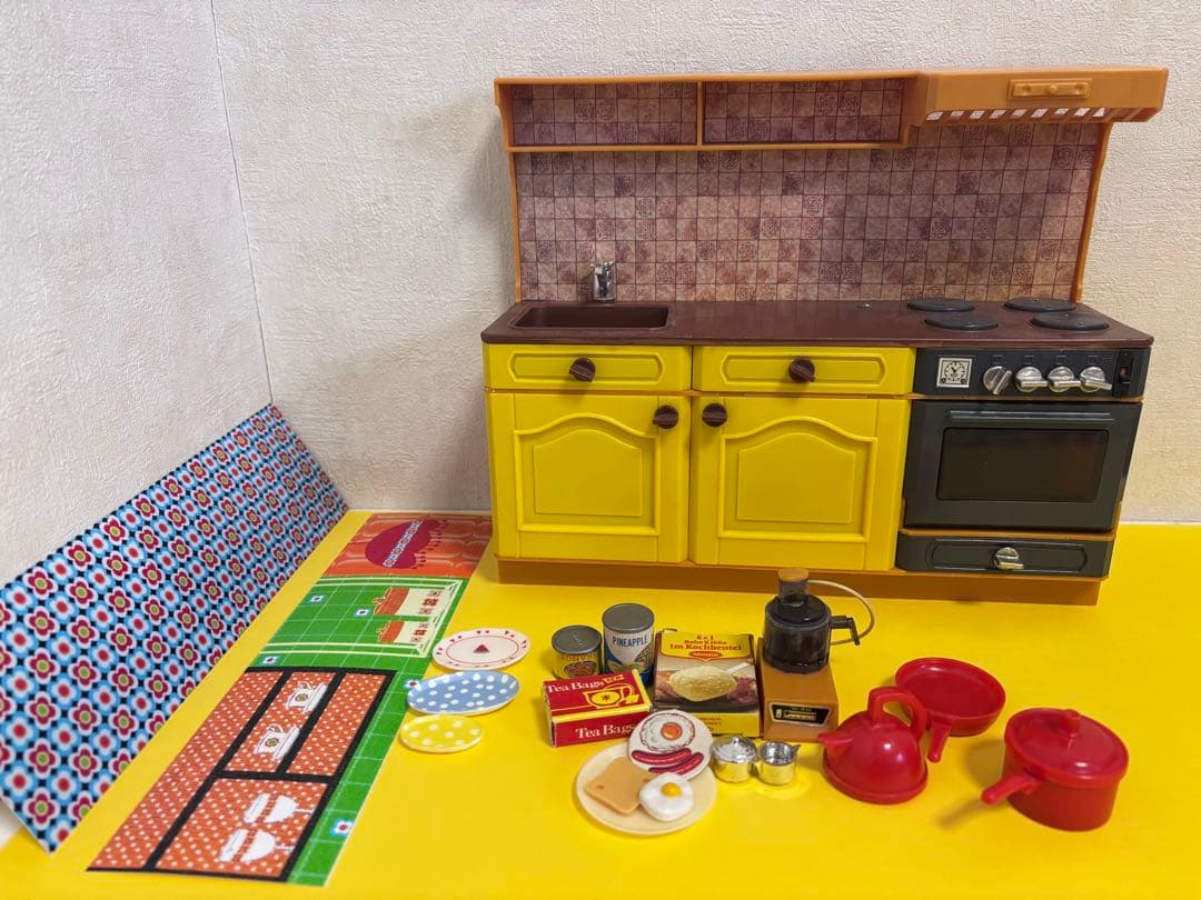 オランダ版シンディちゃん フルール キッチンセット かわいい！ドールハウス1/6